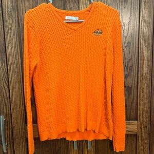 Orange Cable Knit Sweater